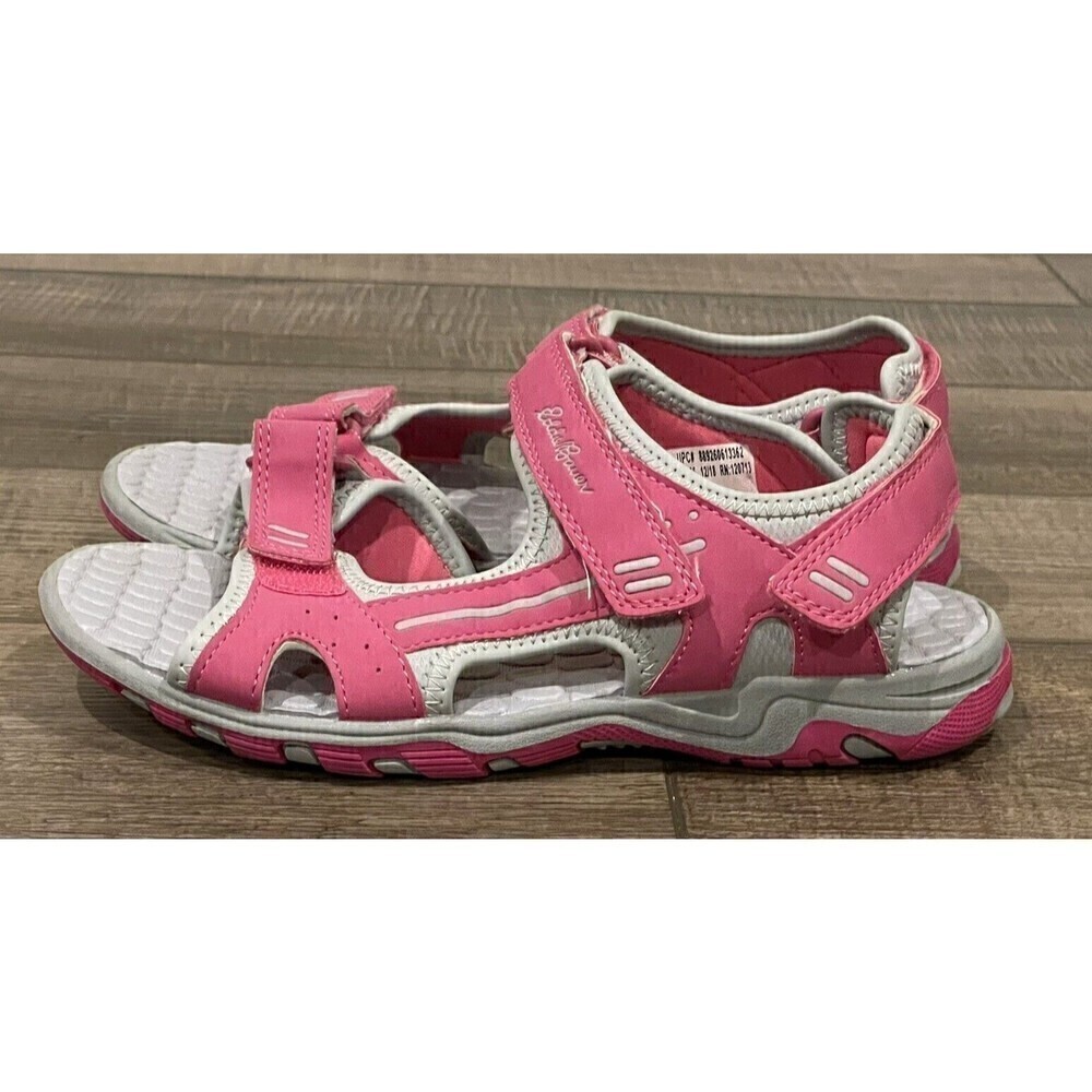 Eddie Bauer Kelsey Sport Sandals Girls Size 4 Pink Adjustable Straps Shoes - Picture 4 of 12